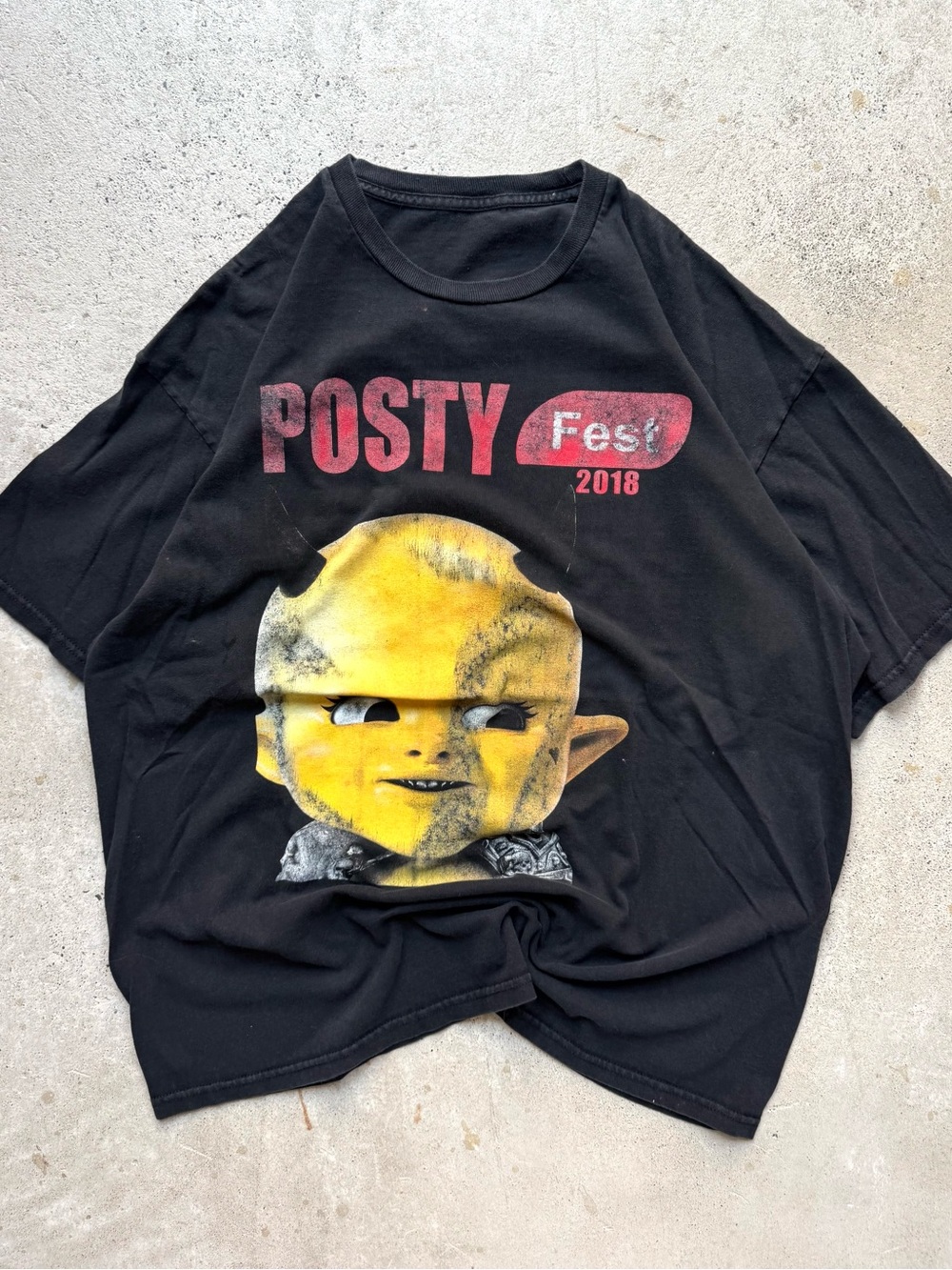 Rare Post Malone Posty Fest 2018 Men’s Double Sided Festival Rap Tee XL 23x29